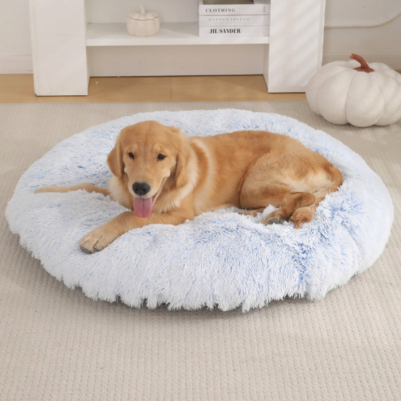 Pet Round Plush Warm Sleep Mat Bed
