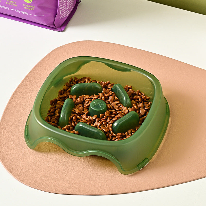 Anti-Suffocation Slow Feeding Pet Water Bowl Feeding Plate