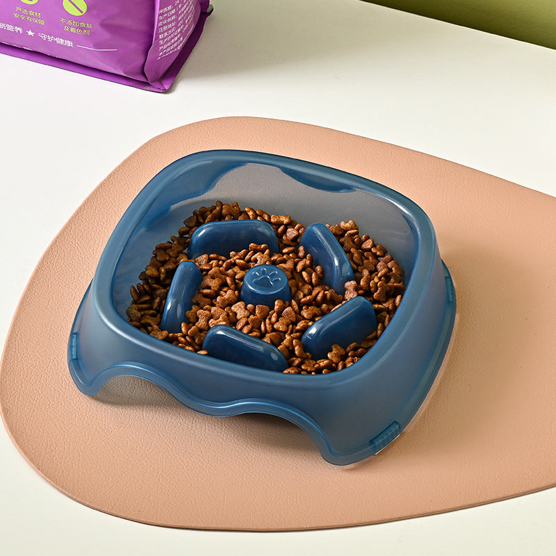Anti-Suffocation Slow Feeding Pet Water Bowl Feeding Plate