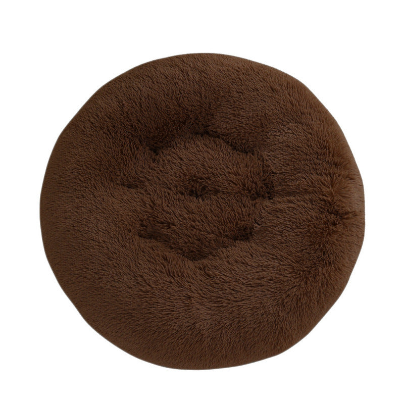 Pet Round Plush Warm Sleep Mat Bed