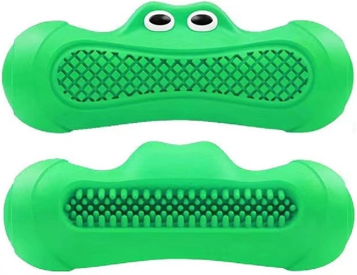 Rubber Rugby Pet Chew Toy With Squeaky Teething Design
