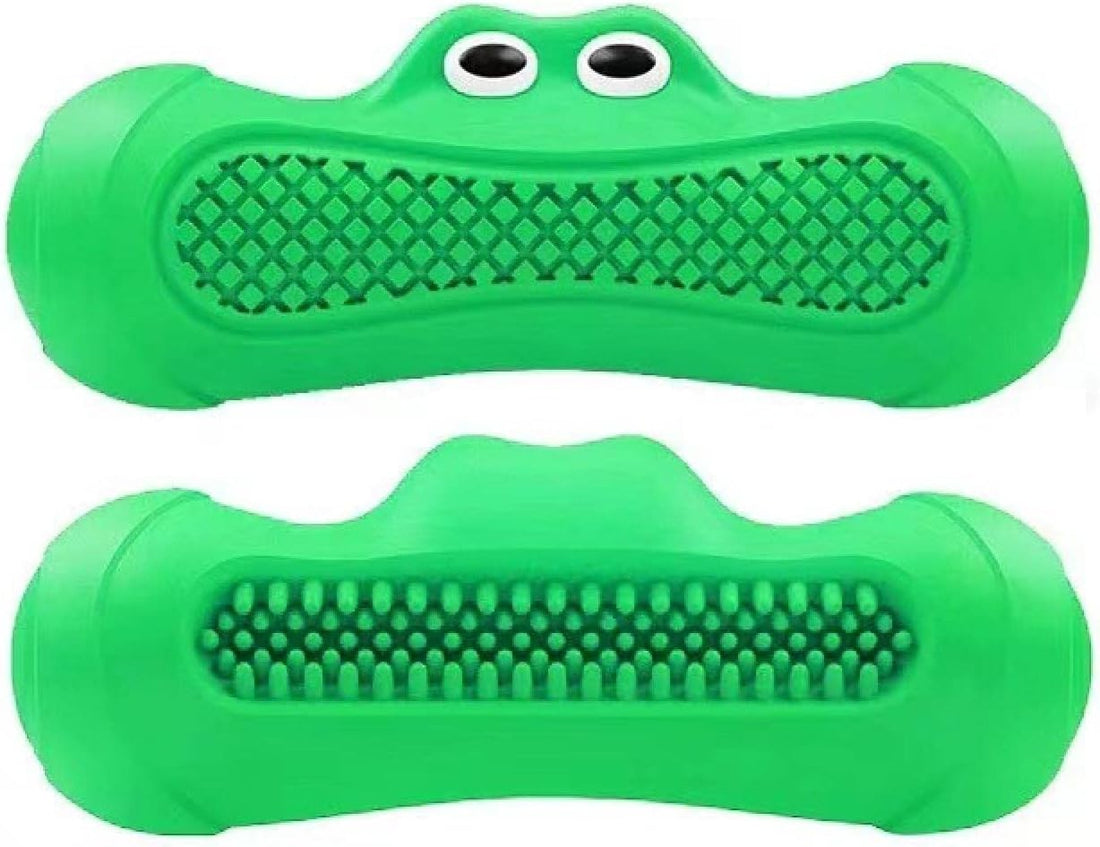 Rubber Rugby Pet Chew Toy With Squeaky Teething Design
