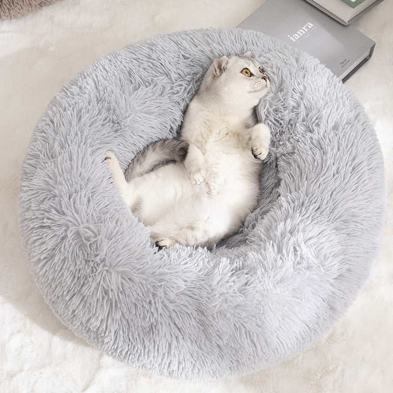 Pet Round Cotton Winter Warm Sleeping Bed