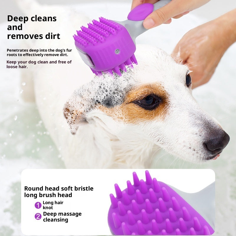 Pet Shower Bath Brush Hair Cleaning Grooming Tool