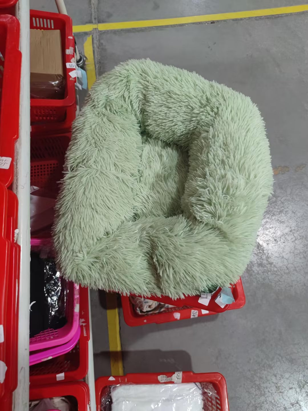Soft Thick Cotton Plush Round Comfortable Pet Bed