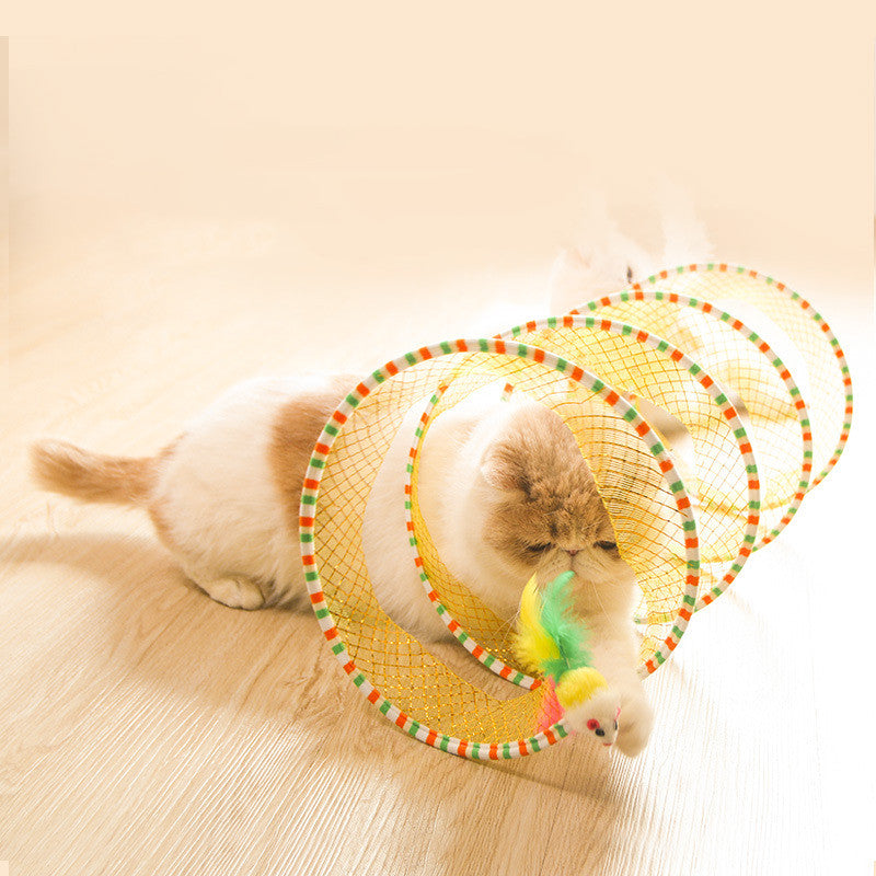 Foldable Pet Tunnel Toy With Easy Storage Design