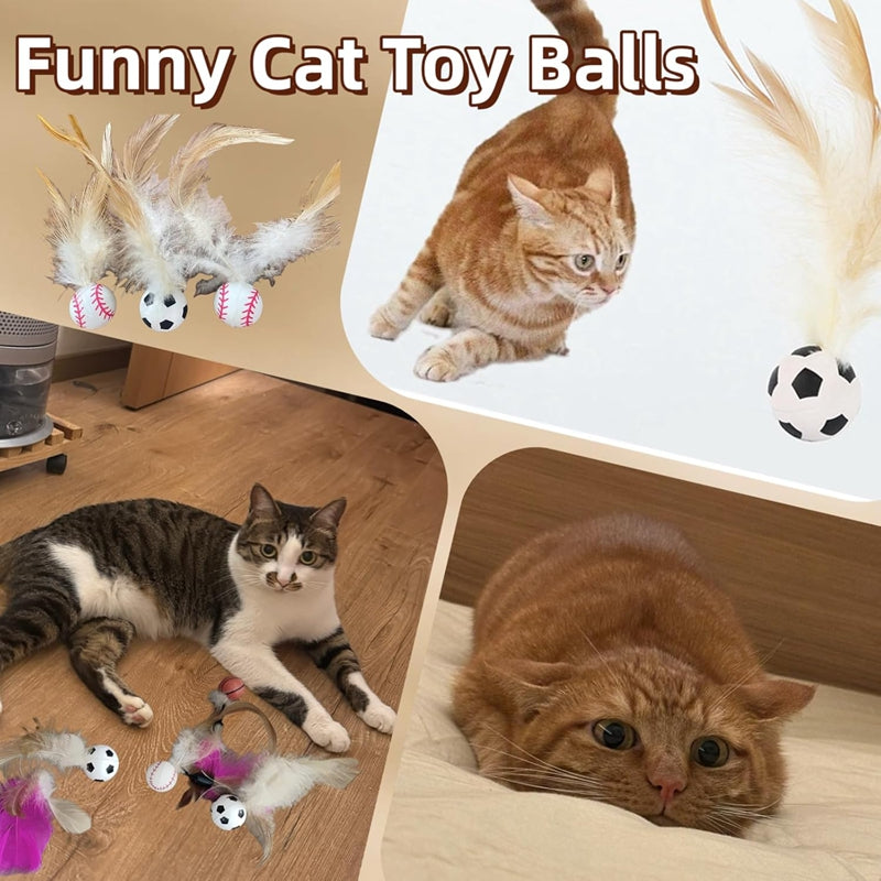 Feather Ball Pet Interactive Self Entertainment Toy
