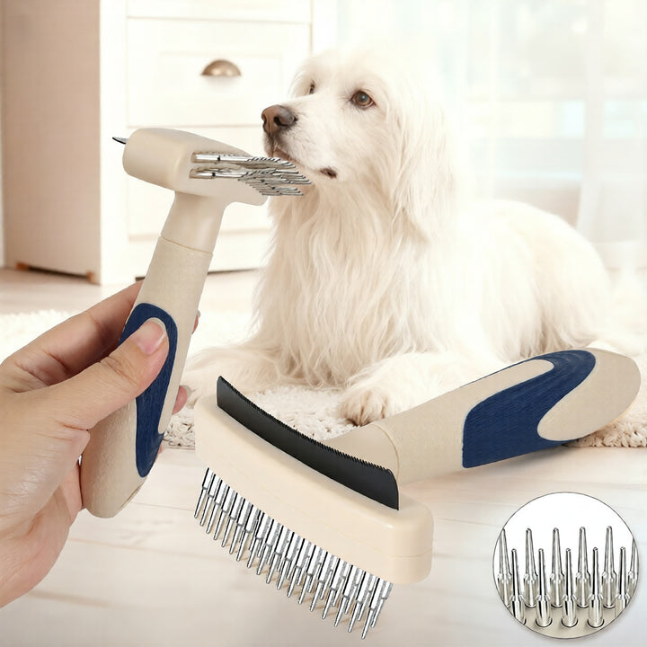 Pet Grooming Brush For Loose Hair And Detangling