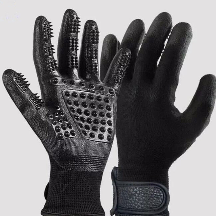 Soft Rubber Pet Grooming Glove Hair Remover Brush