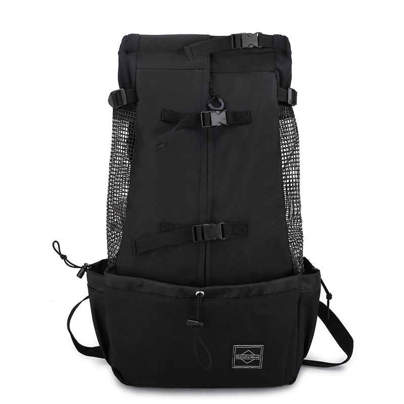 Double Shoulder Pet Carrier Backpack For Outdoor Travel Bag