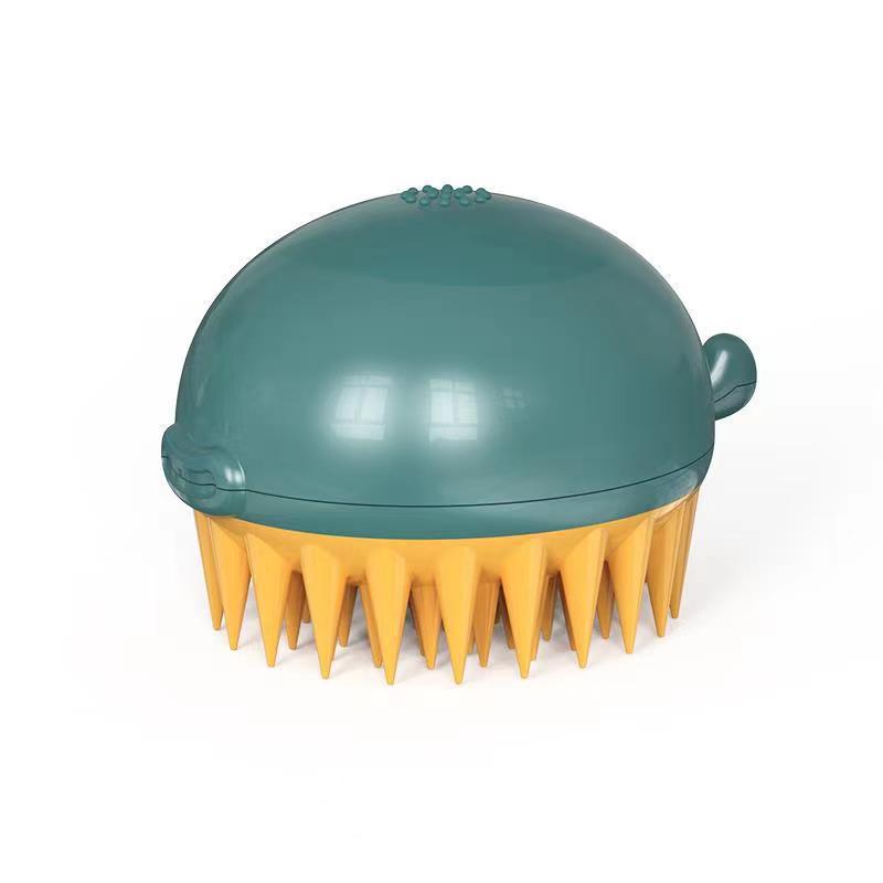 Refillable Pet Puffer Bath Brush With Gel Dispenser