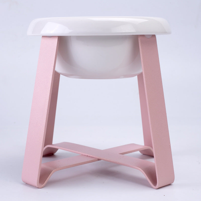 Pet Anti Slip Iron Stand 2 In 1 Feeding Bowl Set
