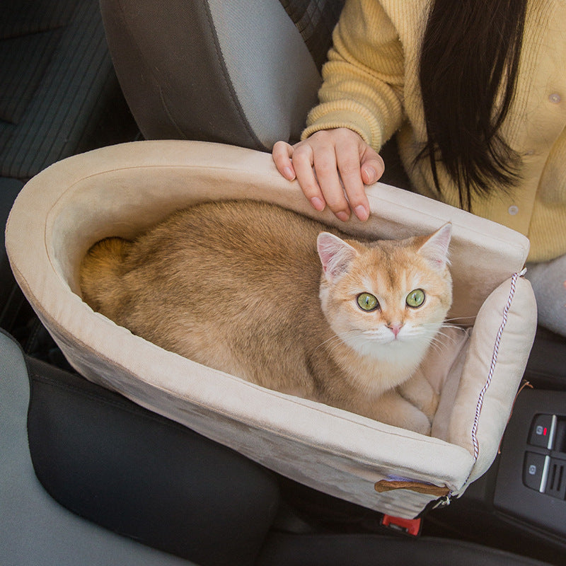 Car Travel Pet Seat Bed Carrier With Safety Design