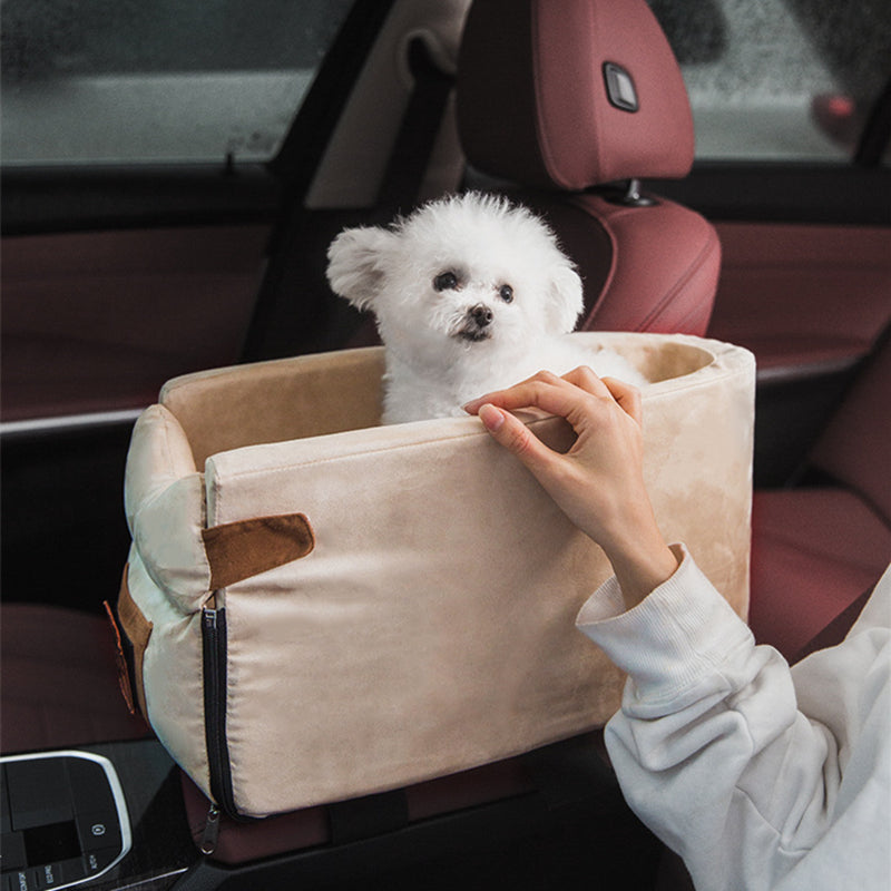 Car Travel Pet Seat Bed Carrier With Safety Design