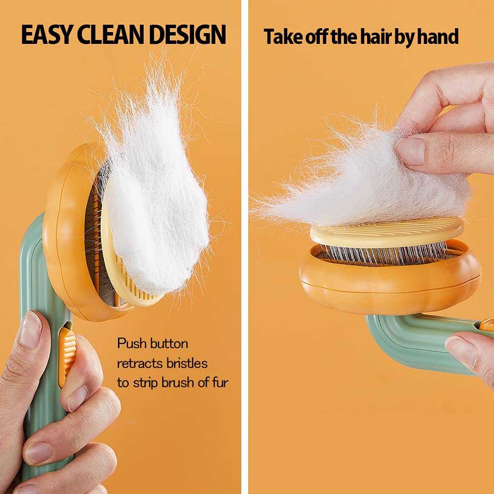 Self Cleaning Pet Slicker Grooming Brush For Loose Fur Removal
