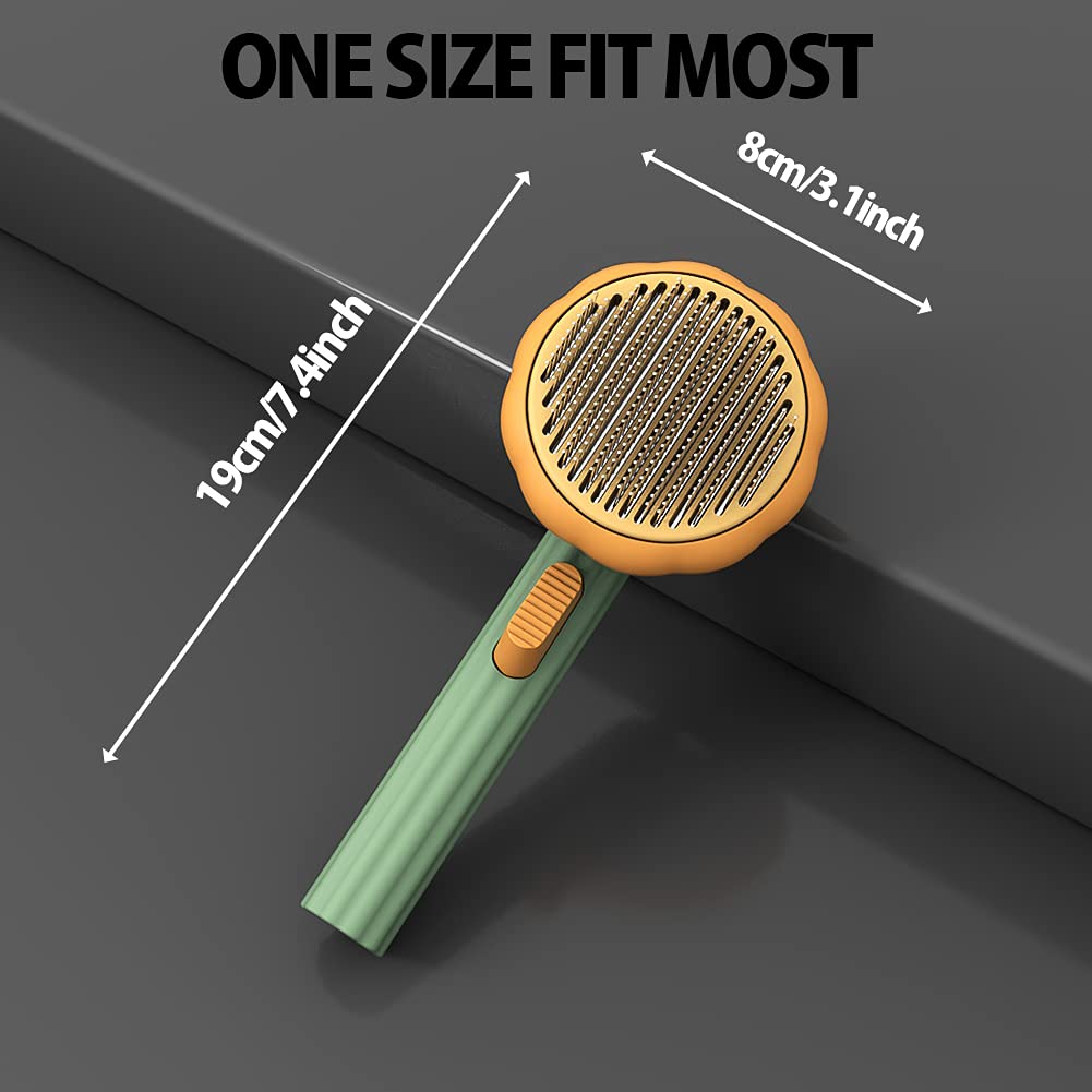 Self Cleaning Pet Slicker Grooming Brush For Loose Fur Removal