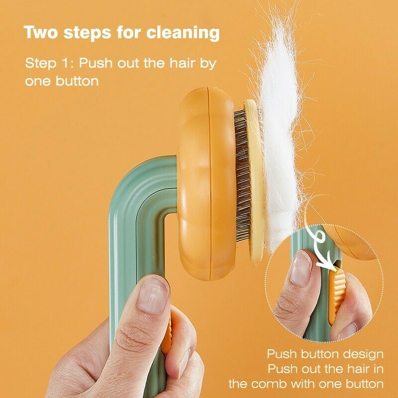 Self Cleaning Pet Slicker Grooming Brush For Loose Fur Removal