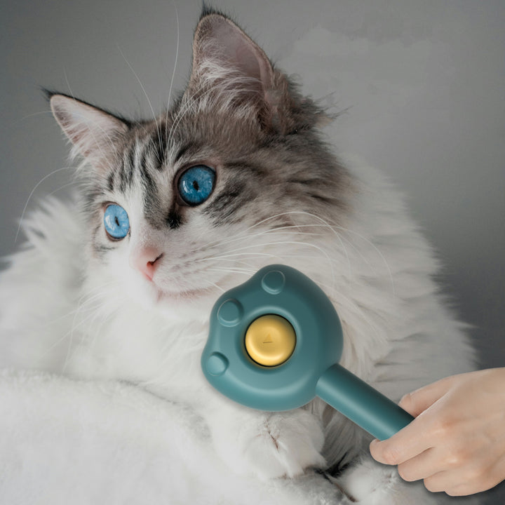 Self Cleaning Pet Hair Remover Grooming Comb Cute Handle Brush