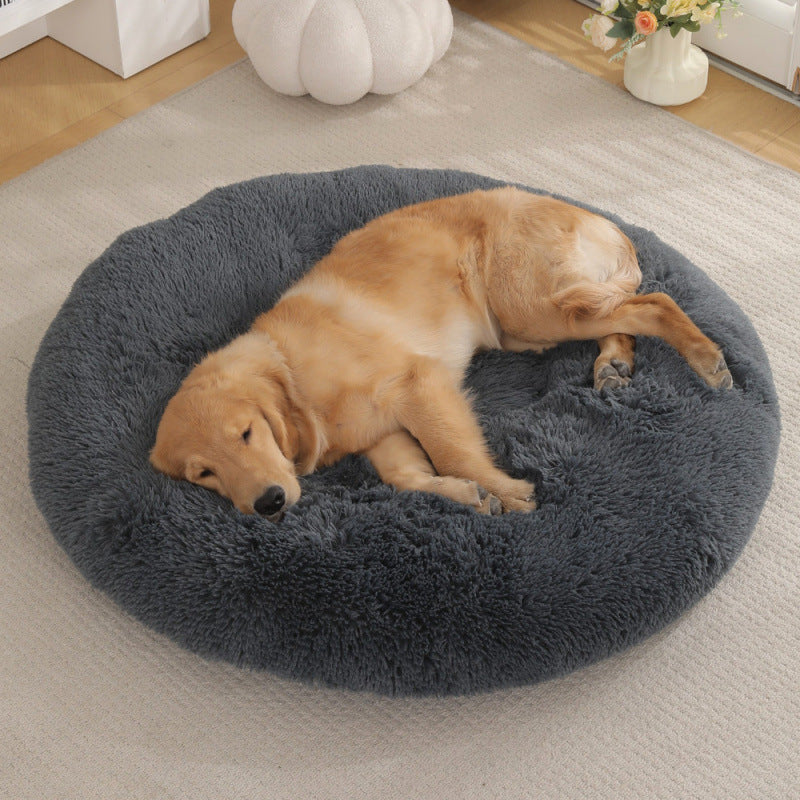 Pet Round Plush Warm Sleep Mat Bed