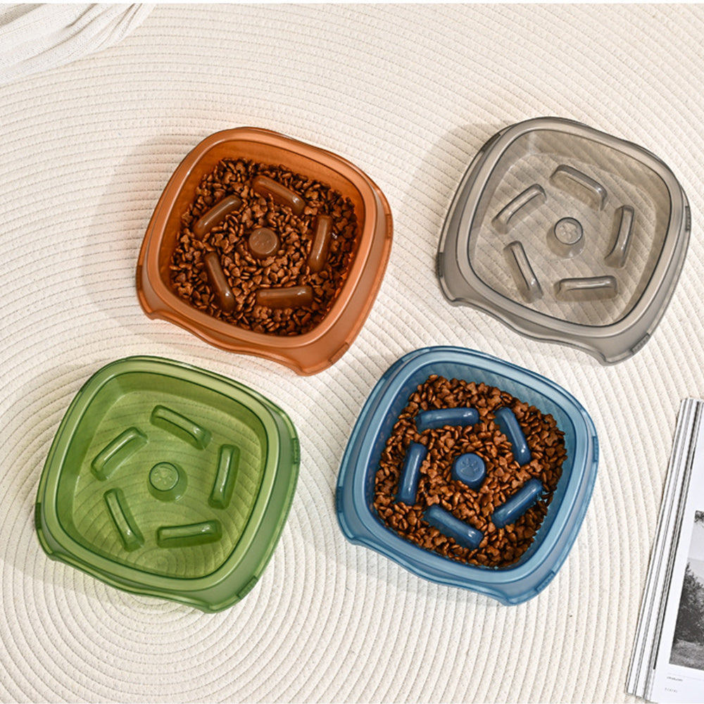 Anti-Suffocation Slow Feeding Pet Water Bowl Feeding Plate