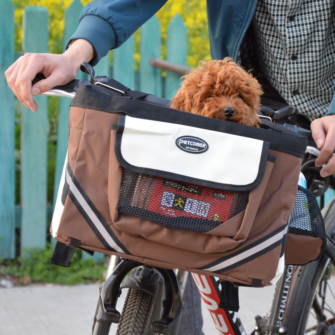 Removable Pet Bicycle Carrier Basket Handlebar Front Bag