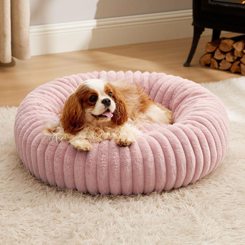 Pet High-Grammage Plush Round Warm Winter Bed