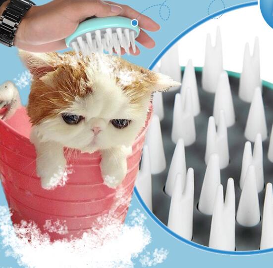 Comfortable Pet Bath Massage Brush Grooming Comb Tool