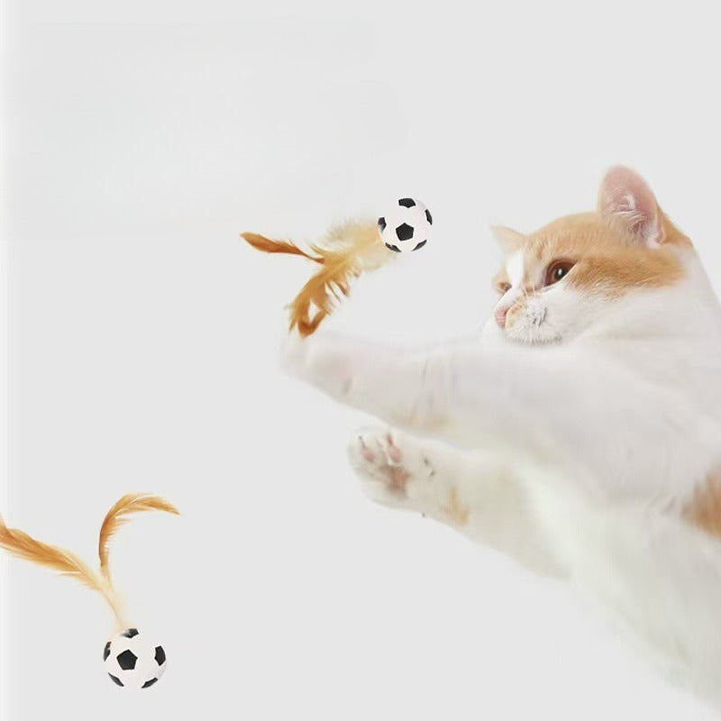 Feather Ball Pet Interactive Self Entertainment Toy