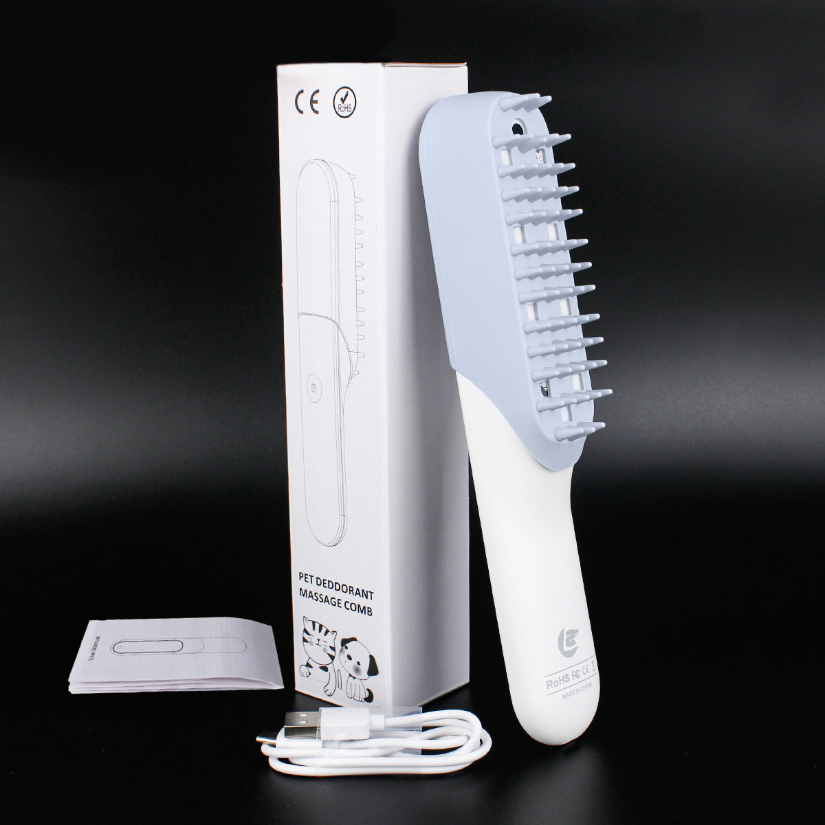 Silicone Pet Massage Grooming Brush Hair Removal Tool