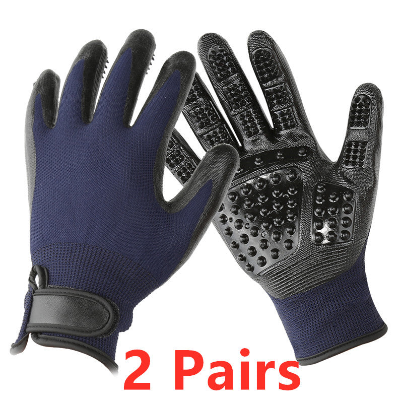 Soft Rubber Pet Grooming Glove Hair Remover Brush