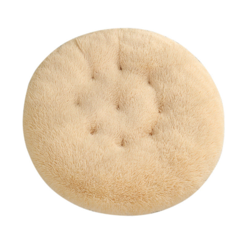 Pet Round Plush Warm Sleep Mat Bed