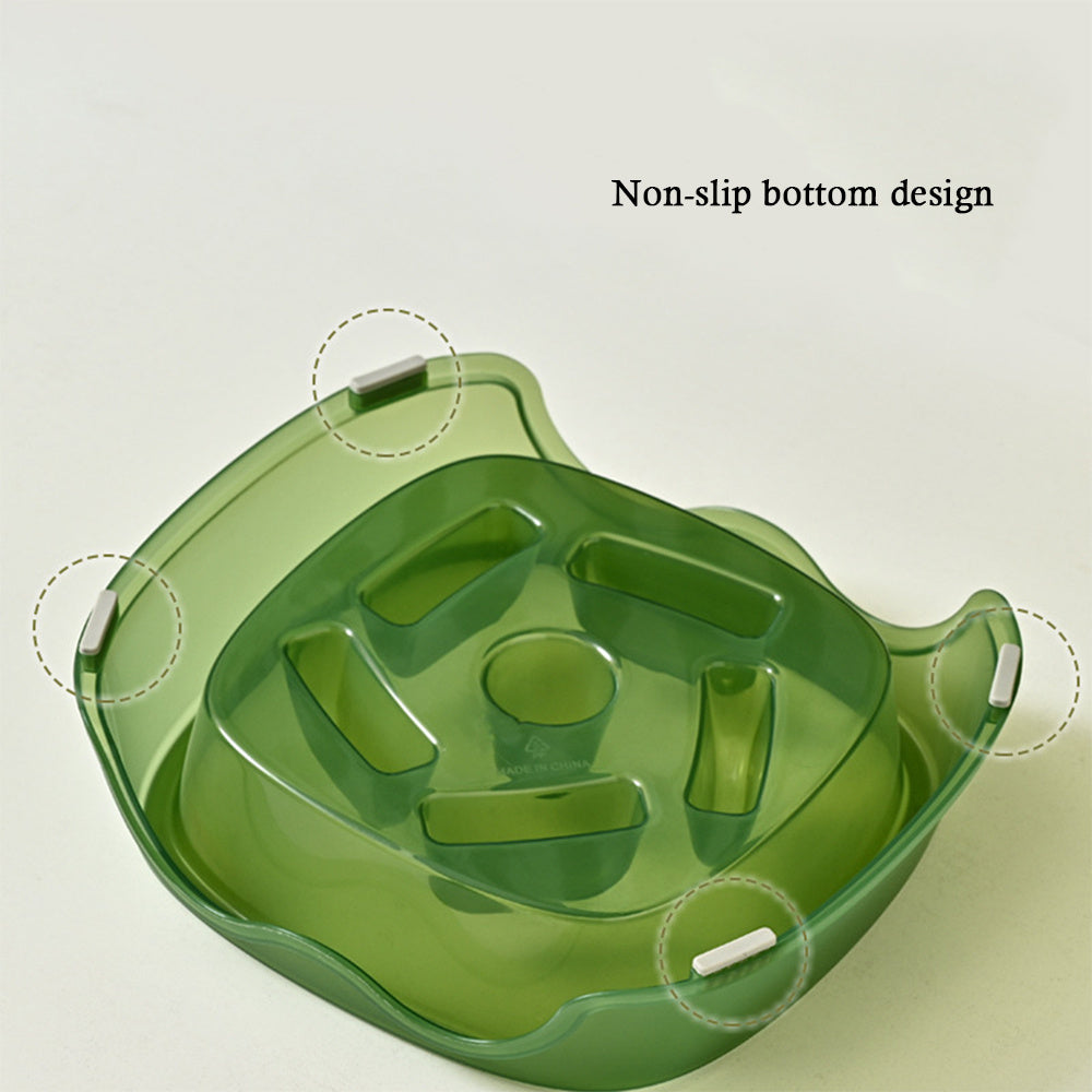 Anti-Suffocation Slow Feeding Pet Water Bowl Feeding Plate