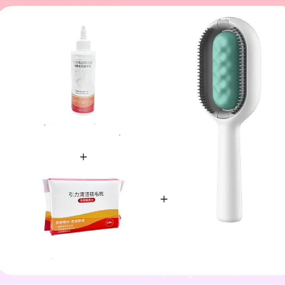 Pet Grooming Brush Dematting Comb With Hair Collection Tank