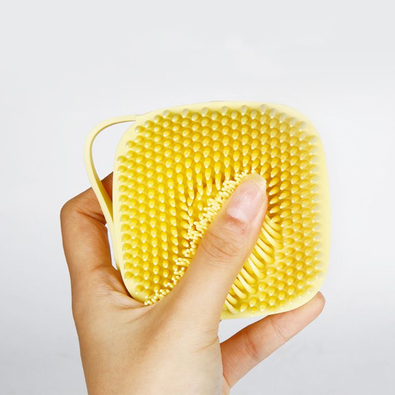 Soft Silicone Pet Bath Brush Shampoo Dispenser Grooming Tool