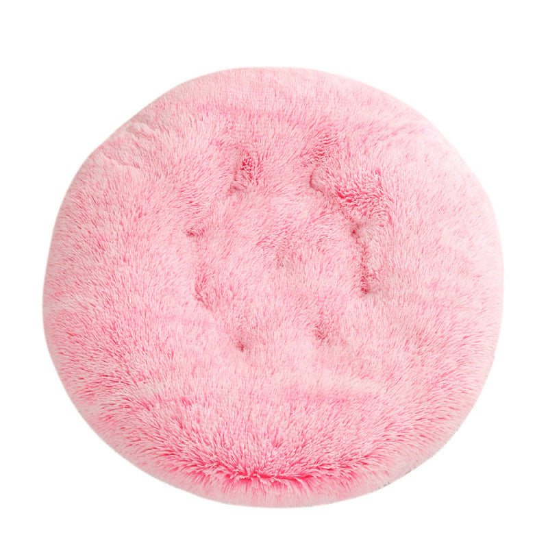 Pet Round Plush Warm Sleep Mat Bed