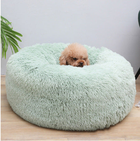 Soft Thick Cotton Plush Round Comfortable Pet Bed