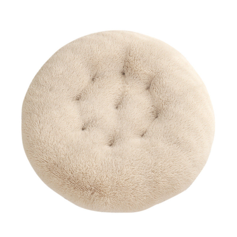 Pet Round Plush Warm Sleep Mat Bed