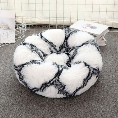 Soft Thick Cotton Plush Round Comfortable Pet Bed
