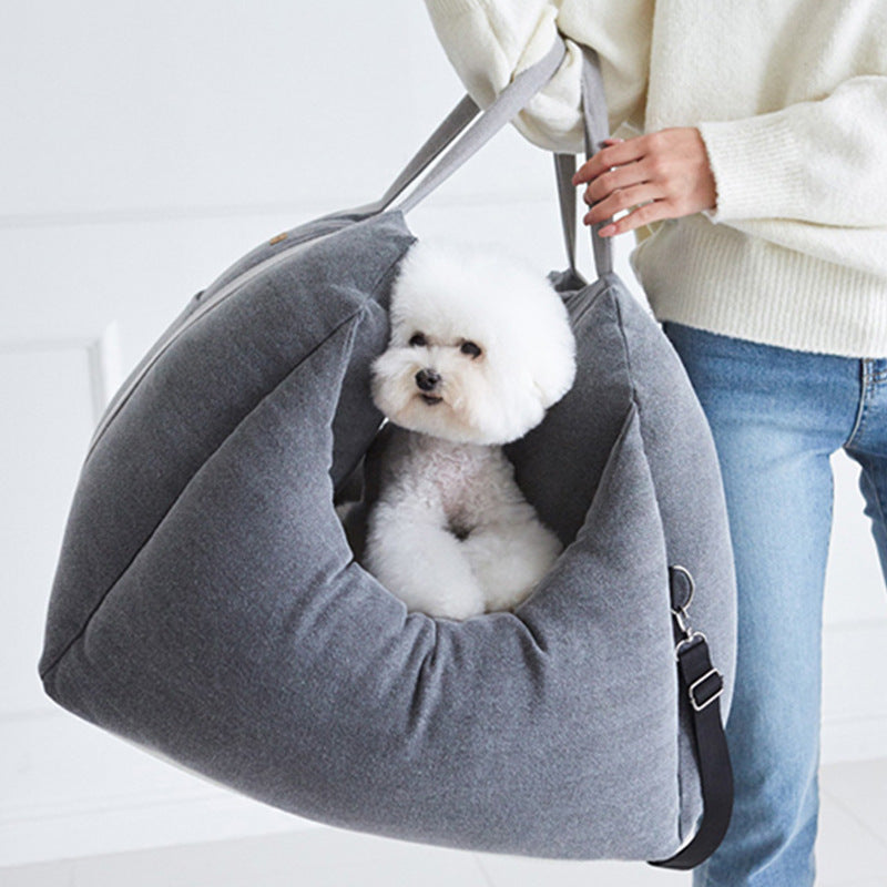 Pet Waterproof Portable Car Seat Carrier Basket Breathable Travel Seat