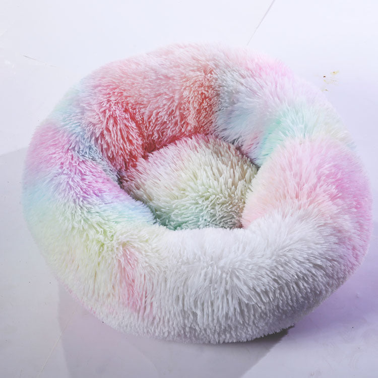 Pet Round Cotton Winter Warm Sleeping Bed