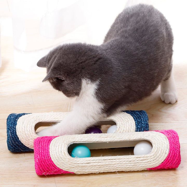 Three Piece Sisal Drum Pet Interactive Toy Set