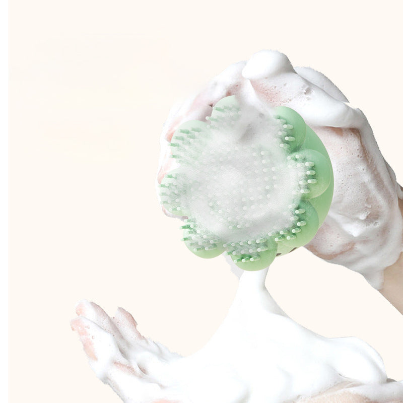 Silicone Pet Bath Massage Comb With Body Wash Dispenser
