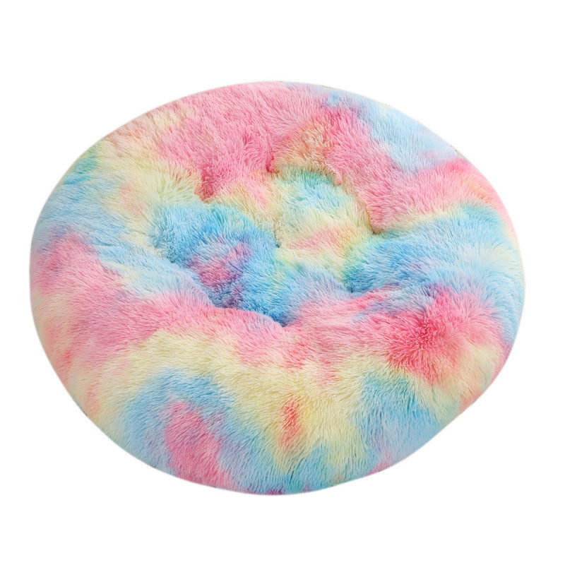 Pet Round Plush Warm Sleep Mat Bed