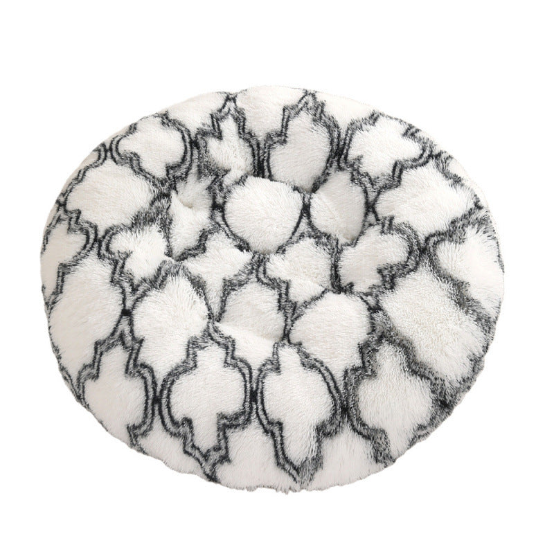 Pet Round Plush Warm Sleep Mat Bed
