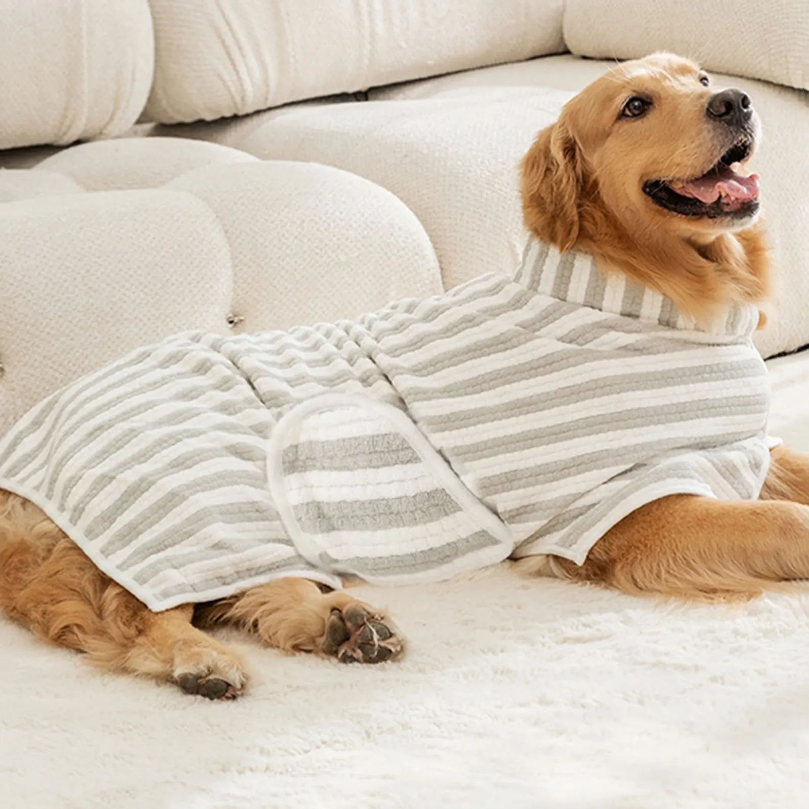 Ultra Absorbent Pet Bath Towel Quick Dry Bathrobe