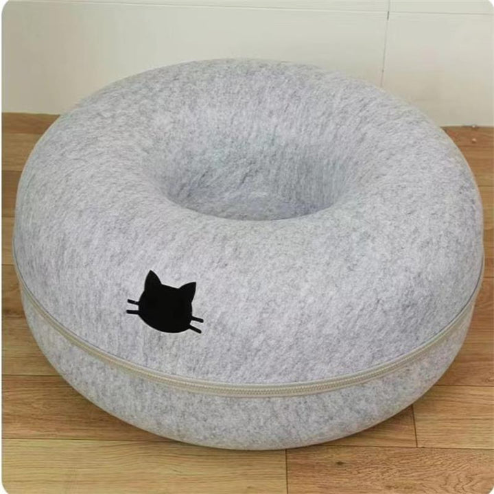 Pet Comfortable Round Tunnel Plush Bed Nest Cozy