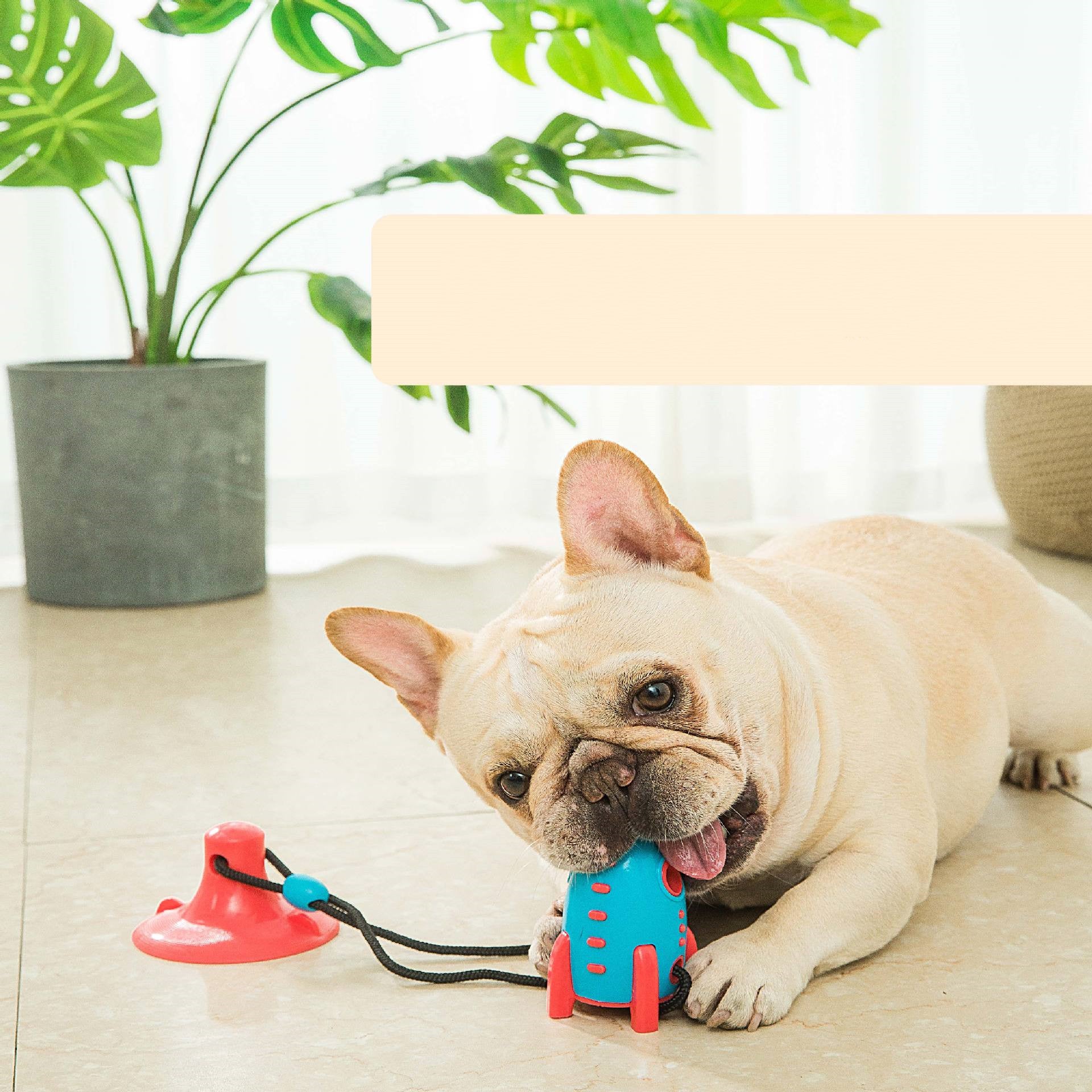 Rocket Shaped Pet Treat Dispensing Chew Toy
