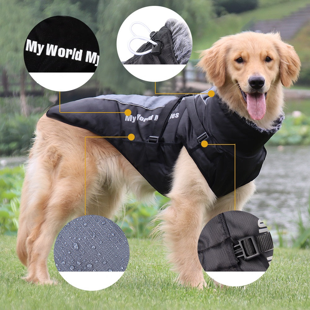 Warm Waterproof Reflective Pet Shell Jacket Clothing Apparel
