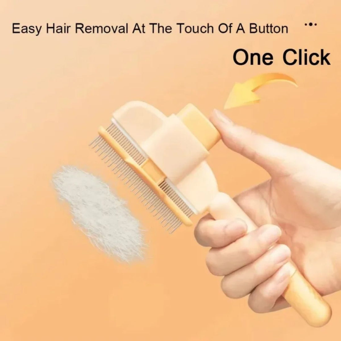 Pet Grooming Brush One Click Hair Removal Gentle Skin Care Pet Brush