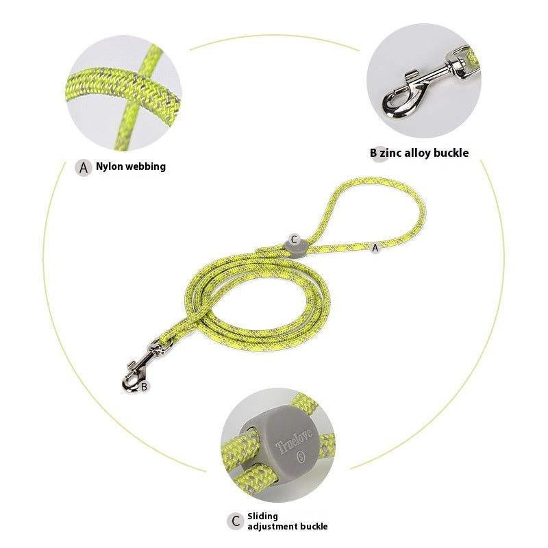 Pet Colorful Sliding Adjustable Control Leash